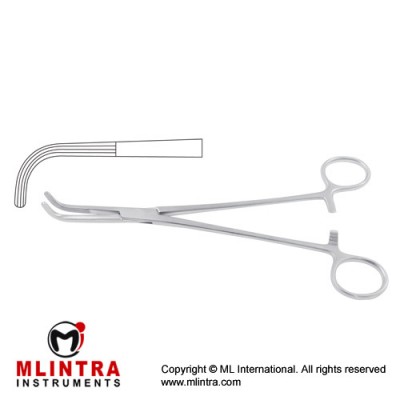 Mixter Dissecting and Ligature Forcep Right Angled - Longitudinally Serrated Stainless Steel, 28 cm - 11"